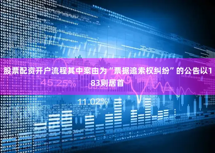 股票配资开户流程其中案由为“票据追索权纠纷”的公告以183则居首